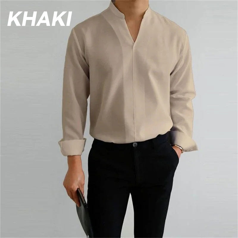 Gentlemans Simple Design Casual Shirt