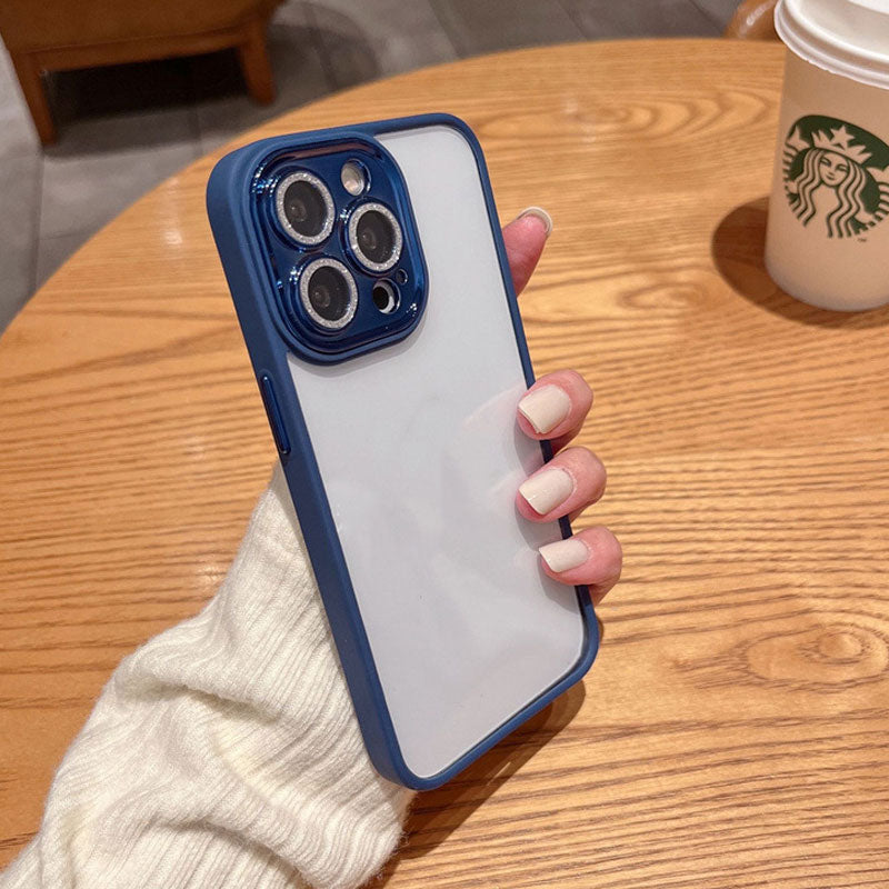 Lens With Flash Transparent Case Cover For iPhone