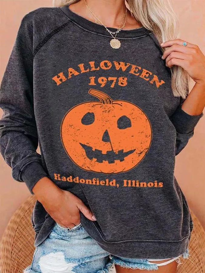 Halloween Pumpkin-Lenght Sleeve Shirt