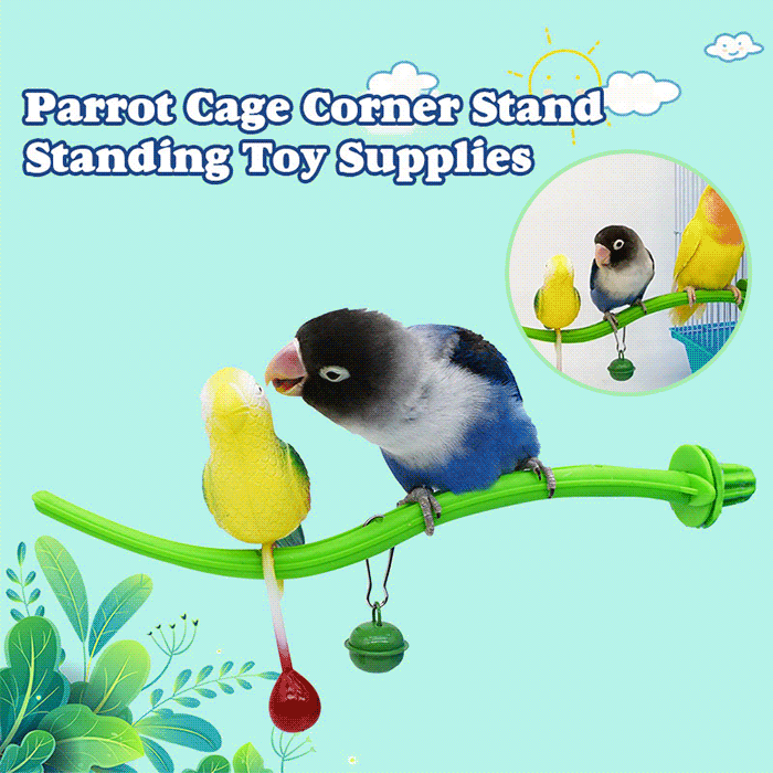 Parrot Cage Corner Stand Standing Toy Supplies