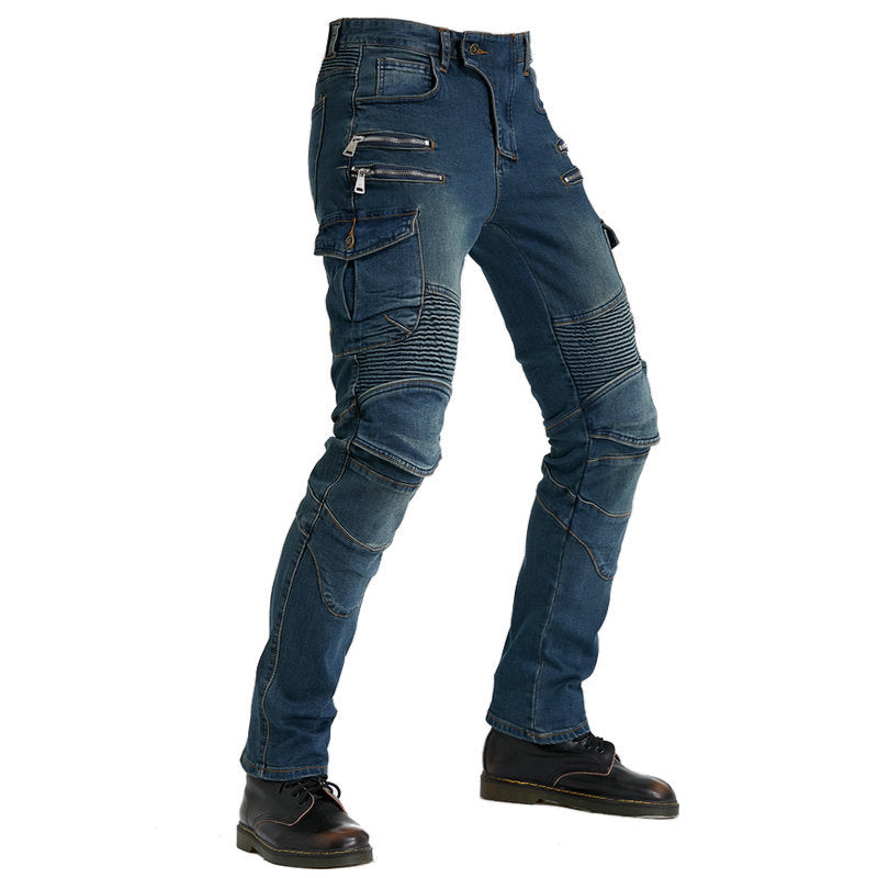 Cargo Multi Pocket Motorcycle Jeans