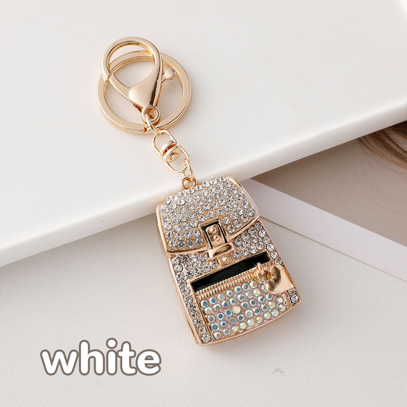 Cute Diamond Backpack Keychain