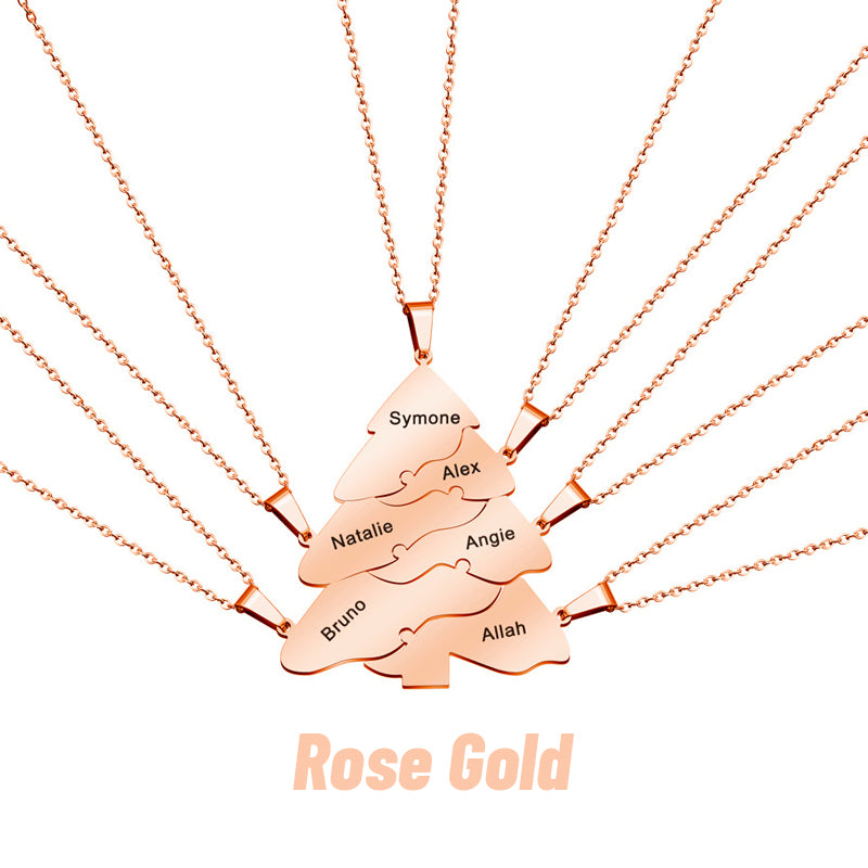 Engraved name clavicle chain personalized Christmas gift