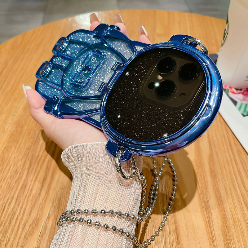 Astronaut Holder Messenger Chain Mirror Phone Case