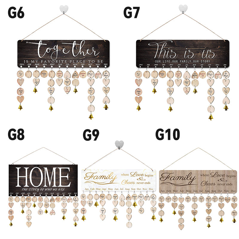 Christmas Creative Wooden Bell Calendar Pendant