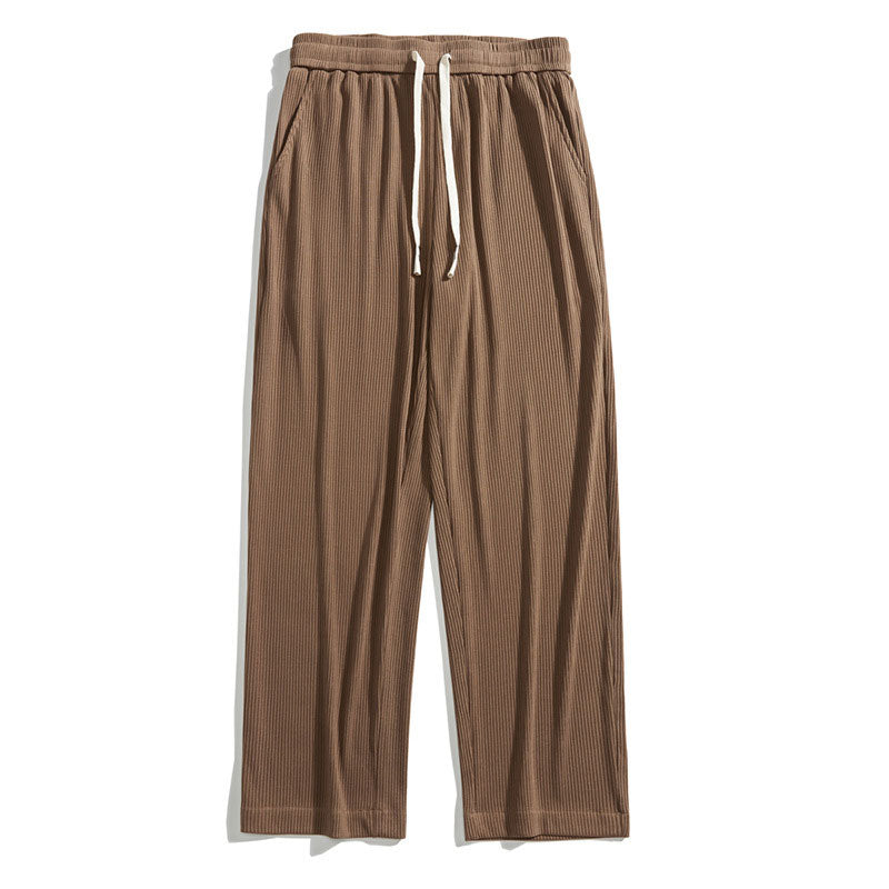 Men'S Straight Leg Solid Color Casual Pants