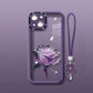 Purple Rose Transparent Phone Case