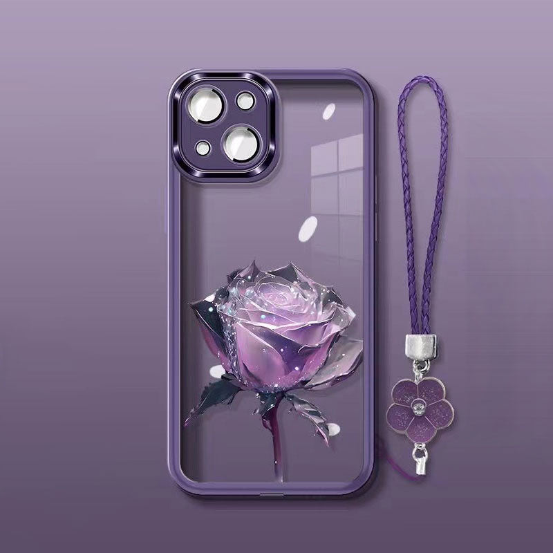 Purple Rose Transparent Phone Case