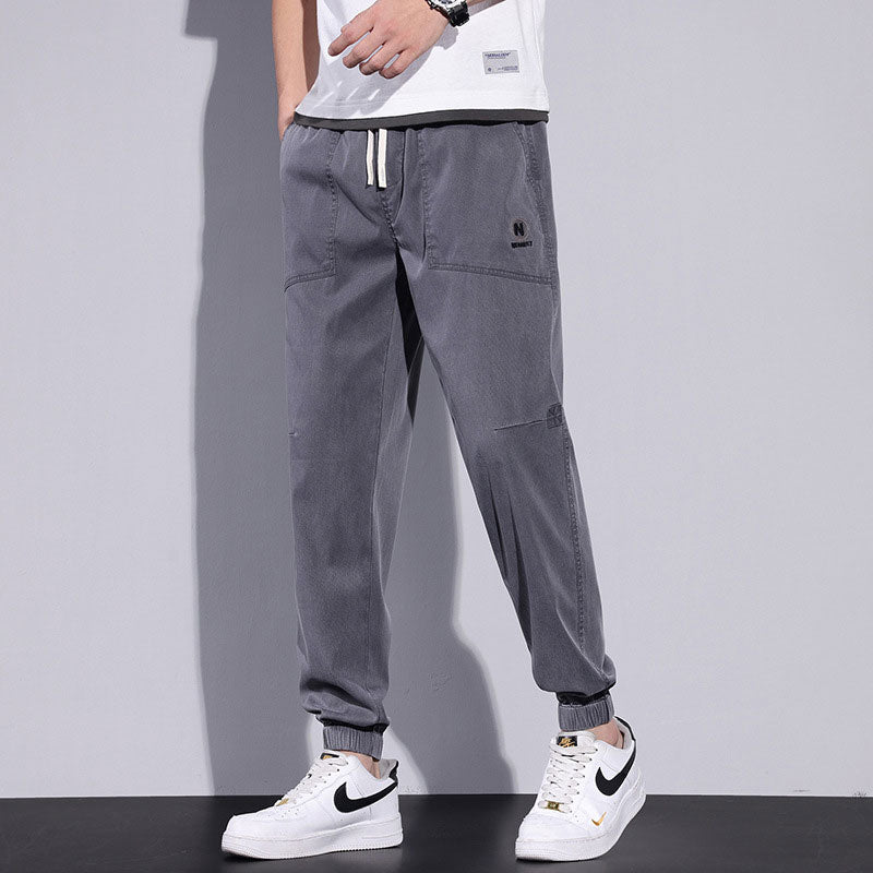 Men'S Summer Thin Casual Beamed Jeans