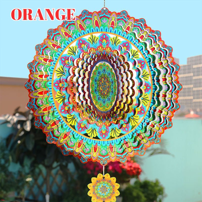 3D Rotating Colorful Wind Chimes