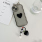 Heart Bow Wave Pattern Mobile Phone Case
