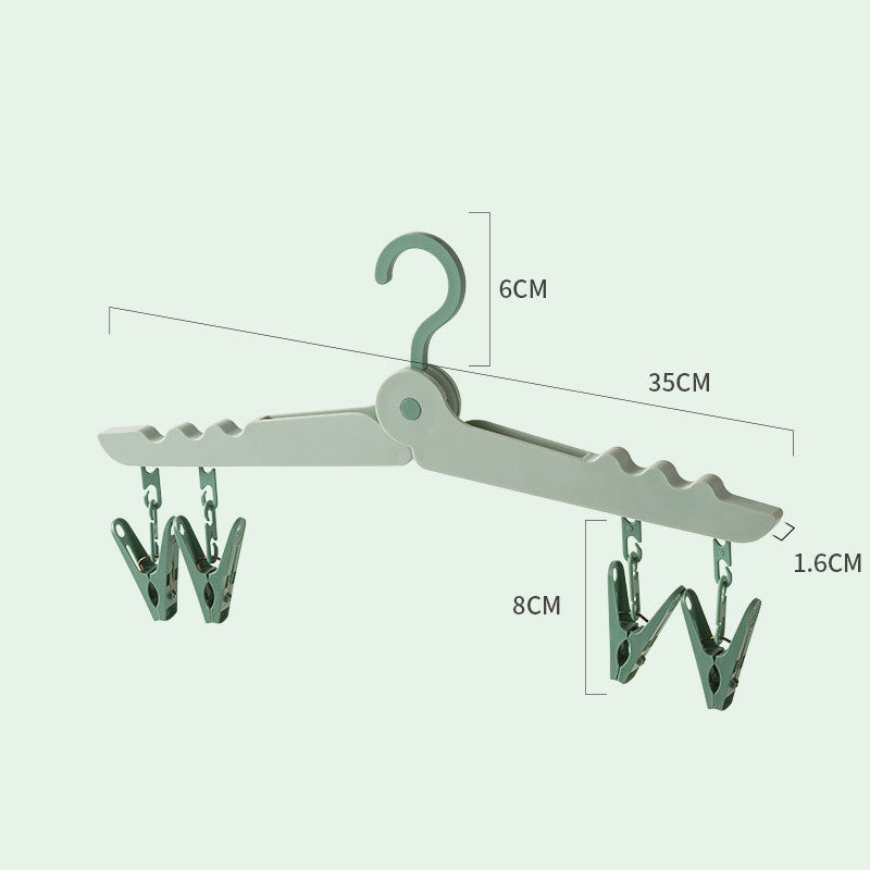 Folding Hanger With Clip