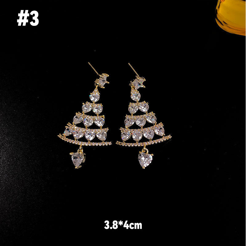 Pendientes creativos de árbol de Navidad./Christmas tree earrings