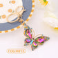 Colorful Diamond Hollow Butterfly Shape Keychain