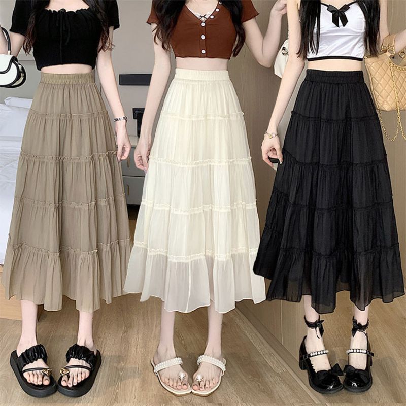 High Waist Layered Skirt