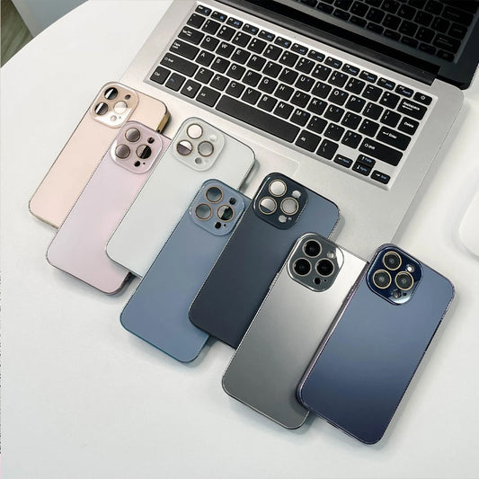 Electroplated Matte Acrylic Tempered Glass Protective Case