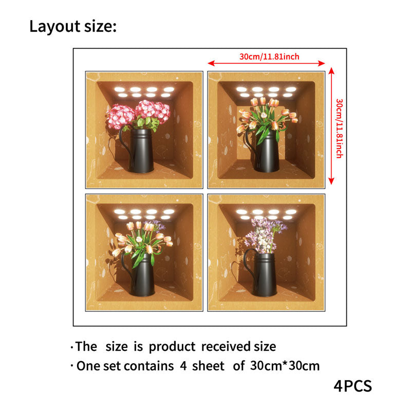 Potted Plant Illustration Decorative Sticker