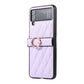 Foldable Check Ring Buckle Leather Phone Case
