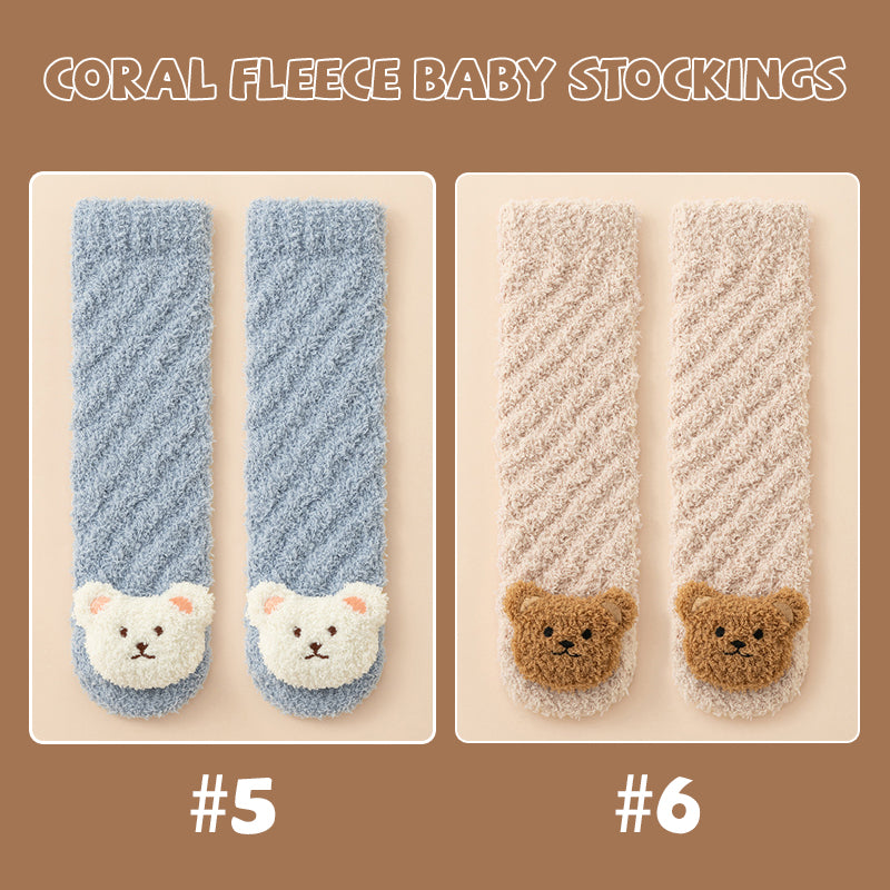 Coral Fleece Baby Stockings