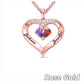 Christmas/Valentine's Day/Anniversary Gift Forever Love Birthstone & Diamond Heart Necklace