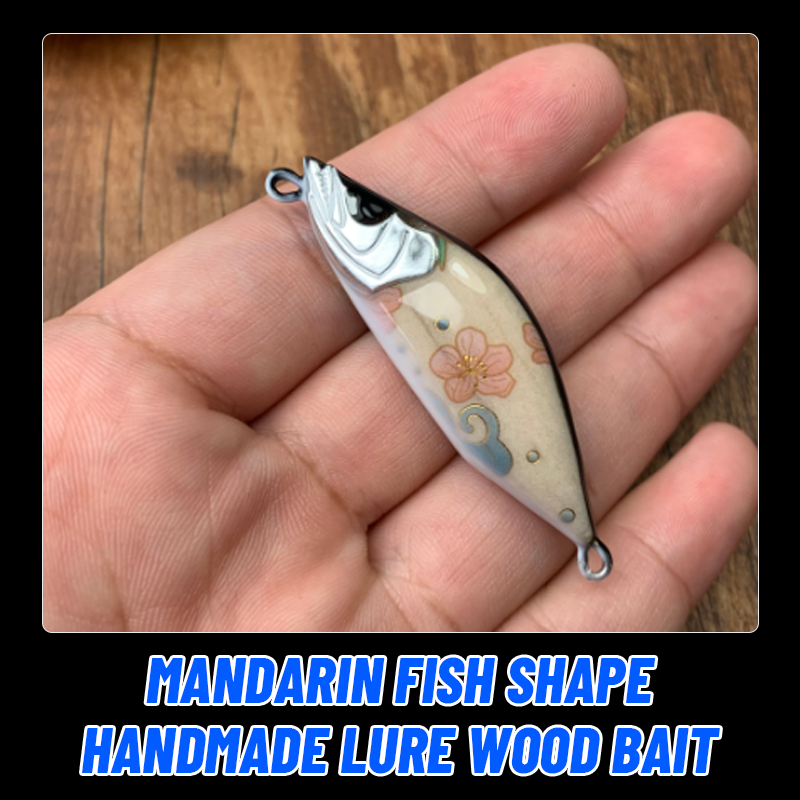 Mandarin Fish Shape Handmade Lure Wood Bait - #3