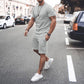 Men's Summer Short Sleeve Shorts Set