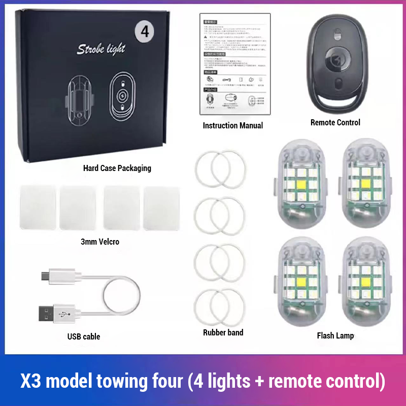 Wireless Remote Control Flash Warning Light