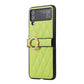 Foldable Check Ring Buckle Leather Phone Case