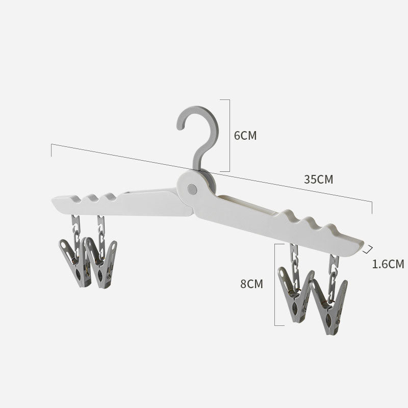 Folding Hanger With Clip