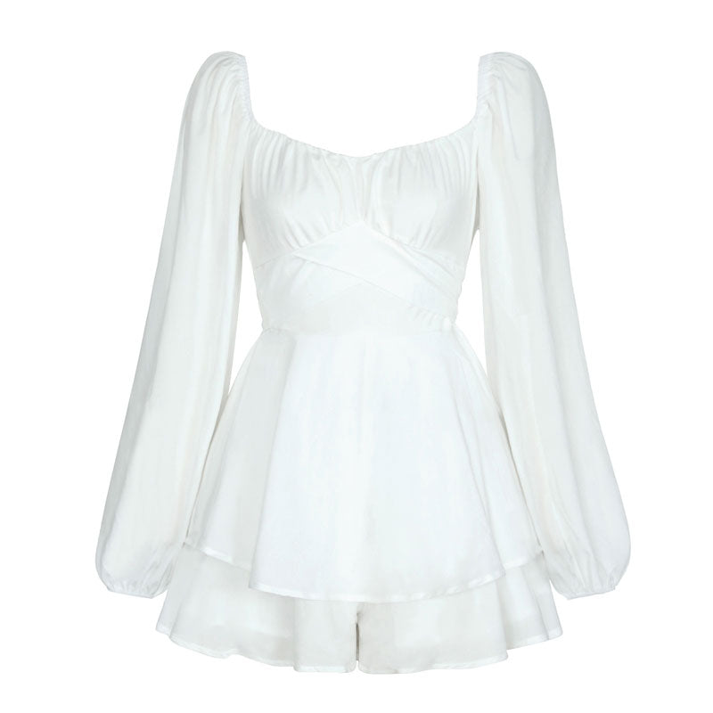 Ruffled One-Piece Culottes