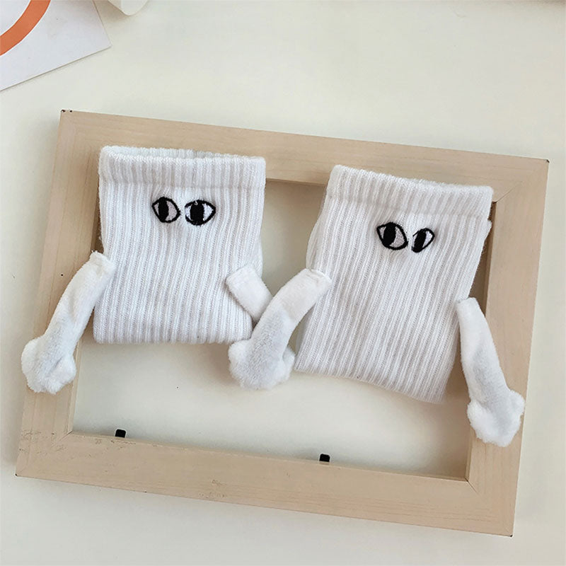 Holding Feet Not Holding Hands Couple Socks
