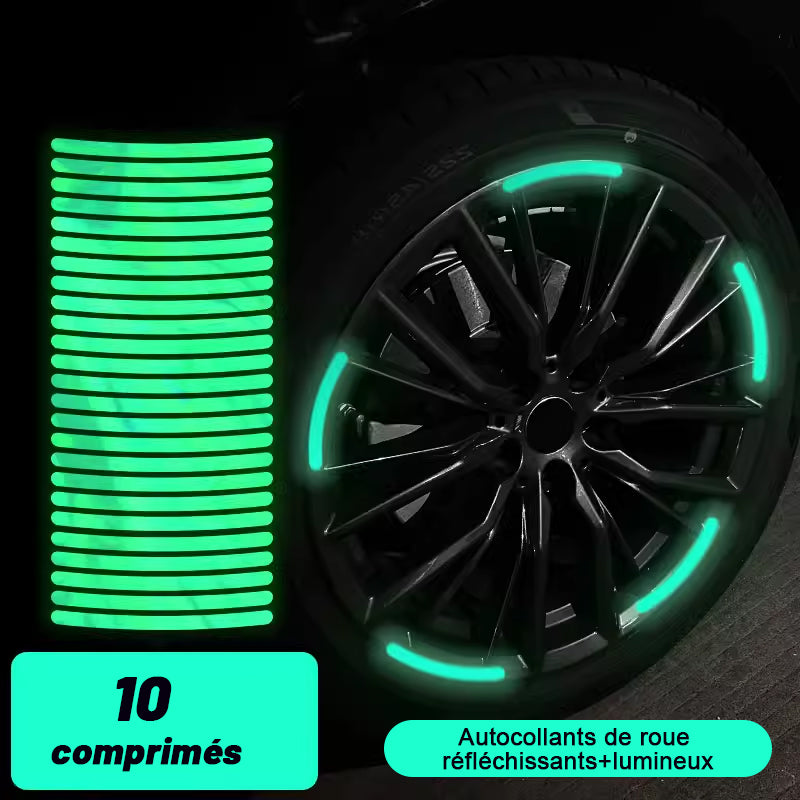 Autocollants Réfléchissants Pour Roues De Voiture/Car wheel hub laser sticker