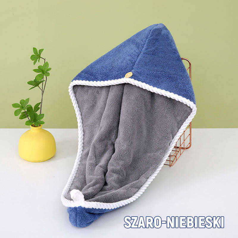 Szybkoschnący, Dwuwarstwowy Ręcznik Do Suszenia Włosów/Quick drying hair cap