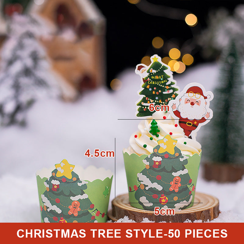 Christmas Cake Box Paper Cup