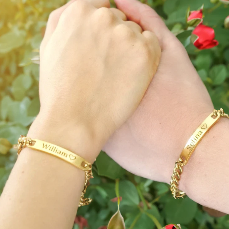 Personalized Titanium Steel Couple Bracelet