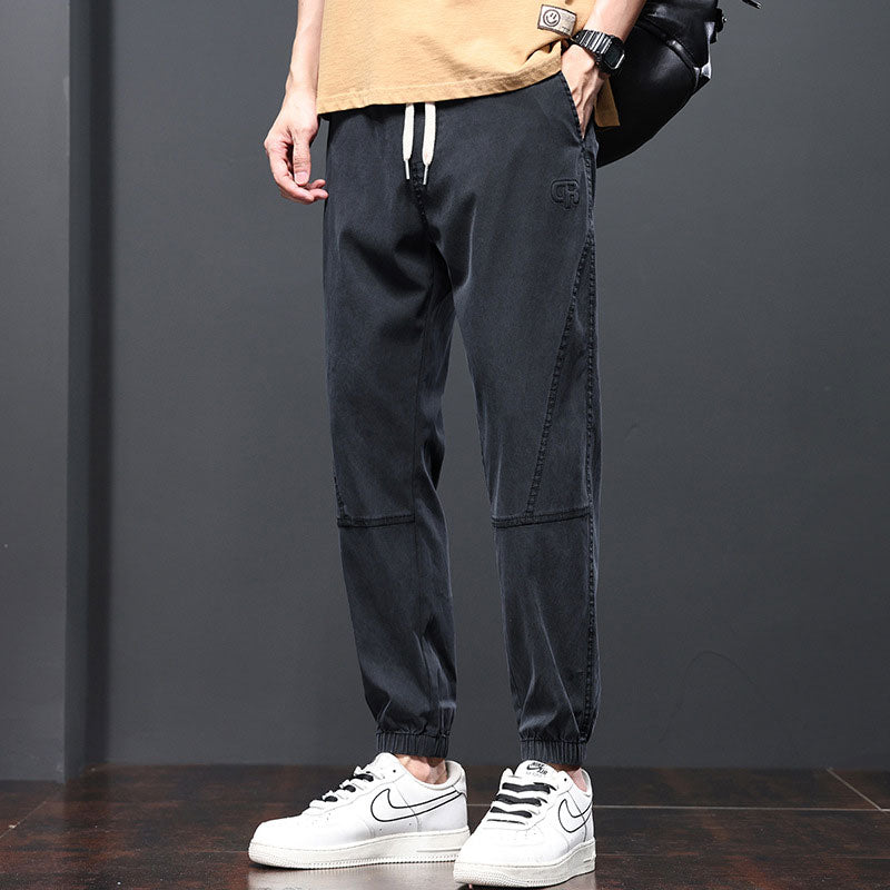 Men'S Summer Thin Casual Beamed Jeans