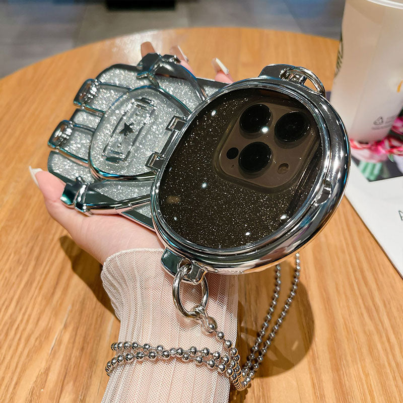 Astronaut Holder Messenger Chain Mirror Phone Case
