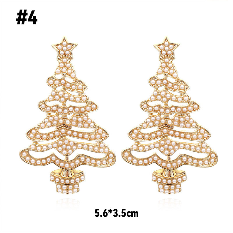 Pendientes creativos de árbol de Navidad./Christmas tree earrings
