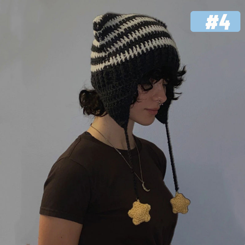 Hand Knitted Fox Ear Beanie