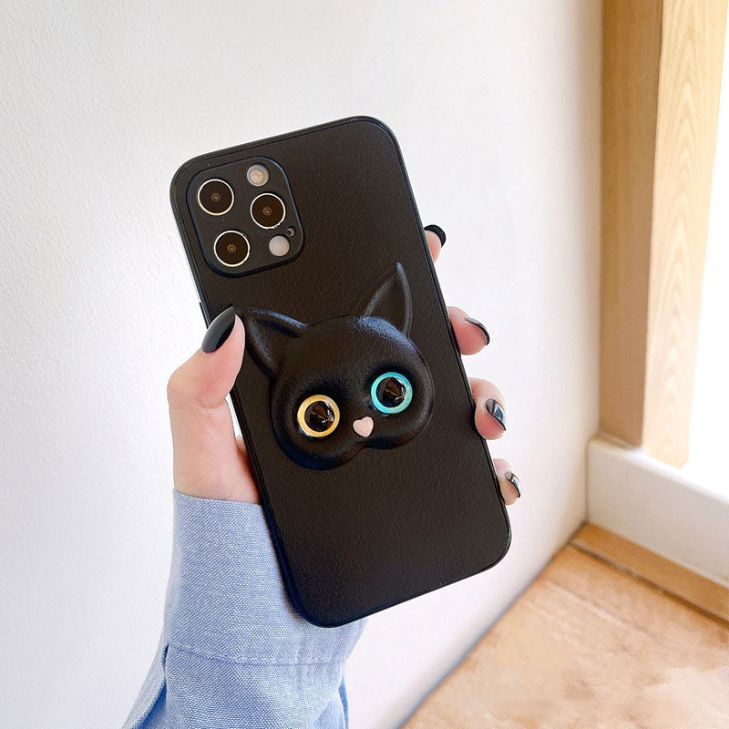 Different Pupil Black And White Cat Phone Case