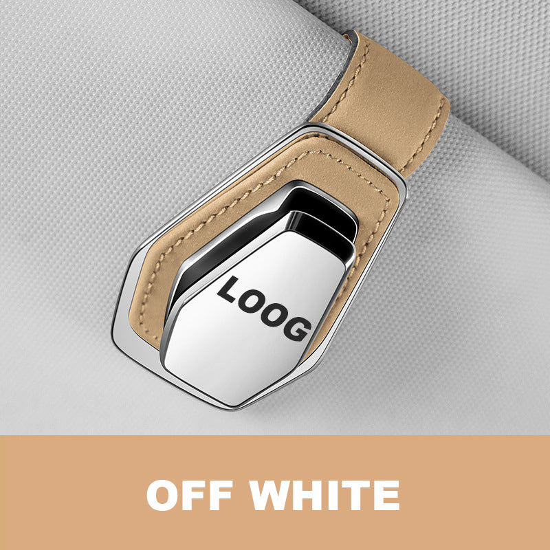 Suede Leather Glasses Clip