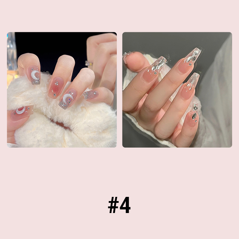 Glass Diamond Manicure Nails