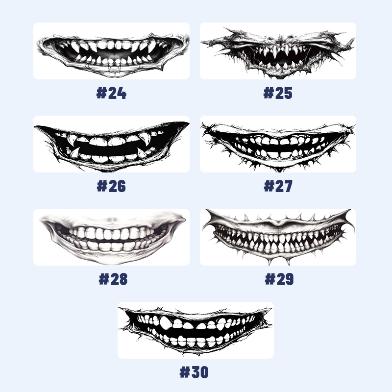 Halloween-Mund-Tattoo-Aufkleber/Halloween Mouth Tattoo Stickers