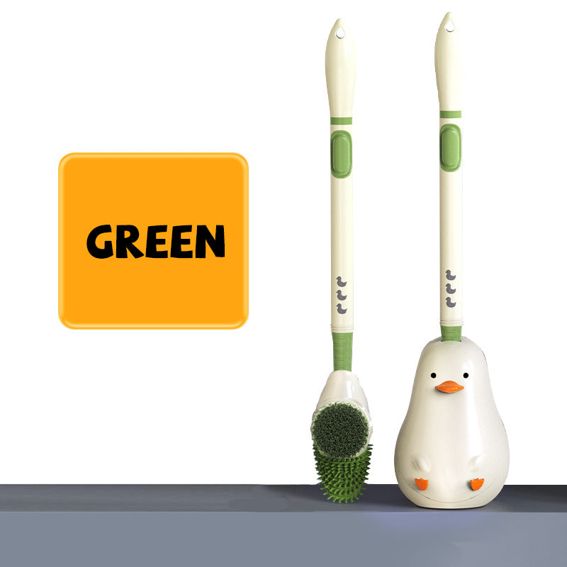 Cartoon Cute Duck Toilet Brush With Fluid
