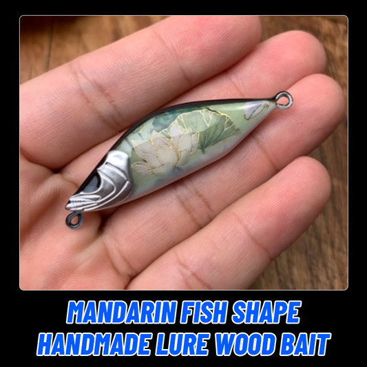 Mandarin Fish Shape Handmade Lure Wood Bait - #4