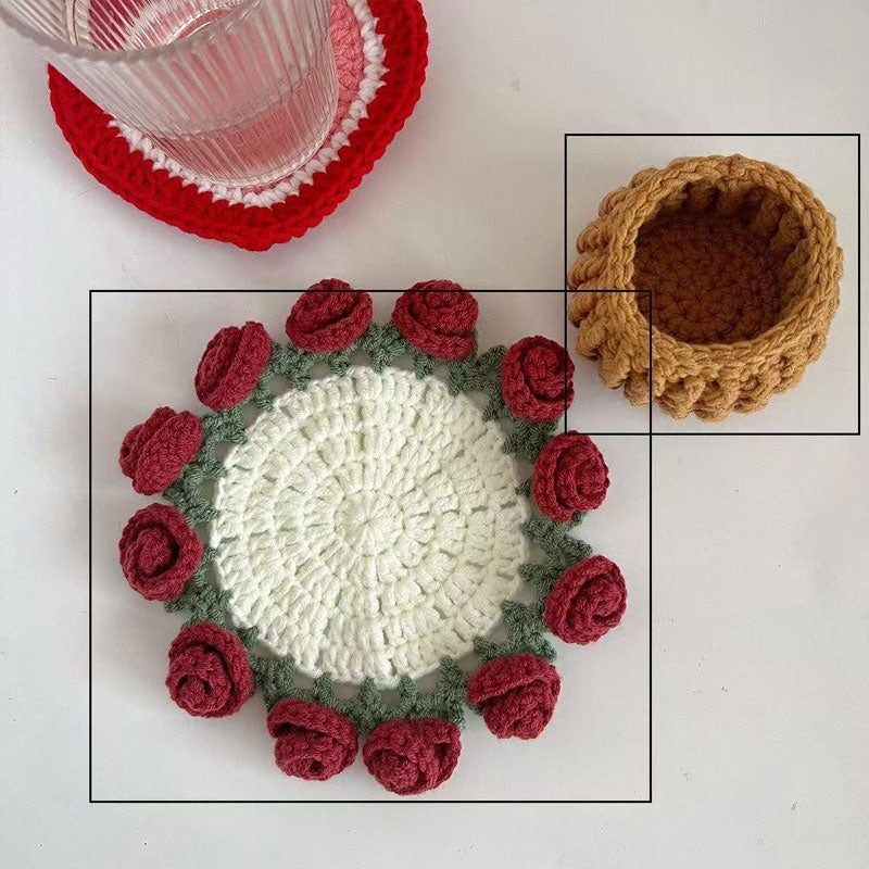 DIY Handmade Rose Bouquet Coaster  Material Package