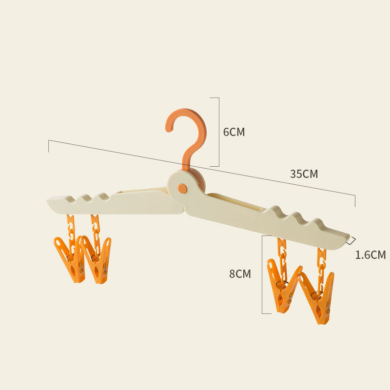 Folding Hanger With Clip