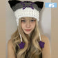 Hand Knitted Fox Ear Beanie