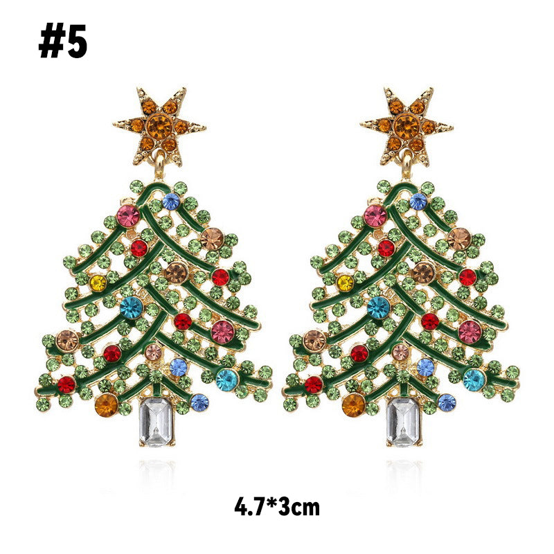 Pendientes creativos de árbol de Navidad./Christmas tree earrings