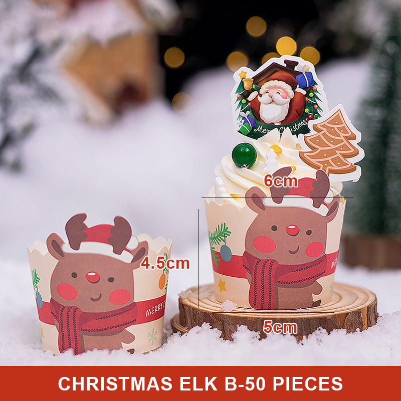 Christmas Cake Box Paper Cup